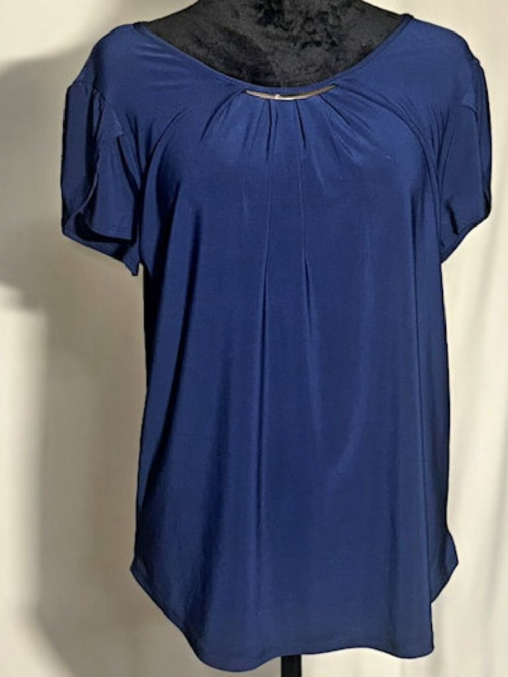 AUW Royal Blue Dressy Blouse, Medium
